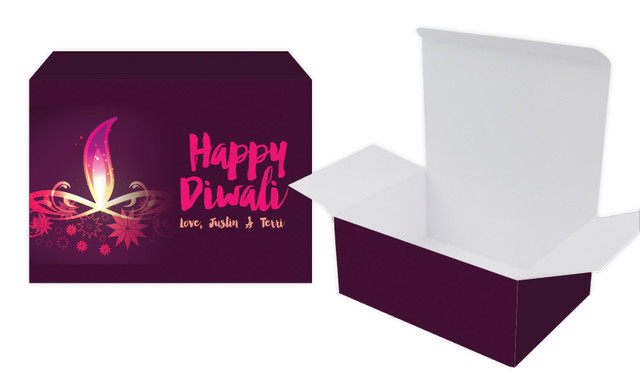 Abstract Flame Diwali Personalised Tuck Gift Box