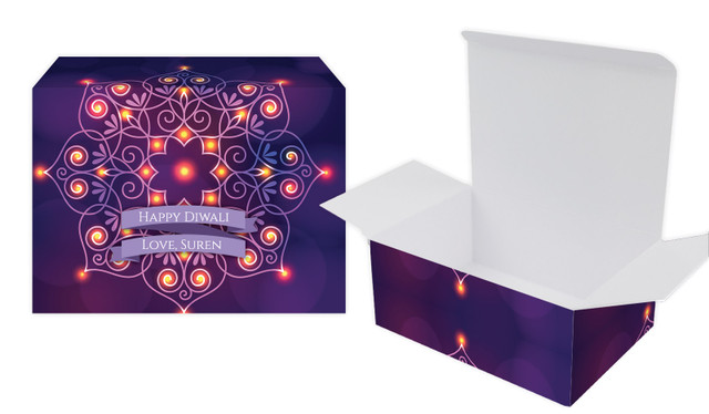 Lantern Mandala Diwali Personalised Tuck Gift Box