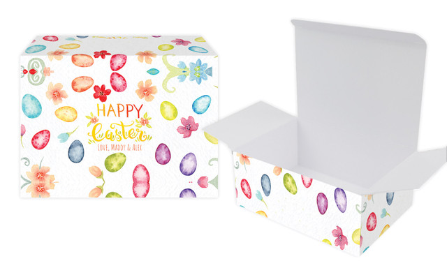 Watercolour Eggs Personalised Tuck Gift Box