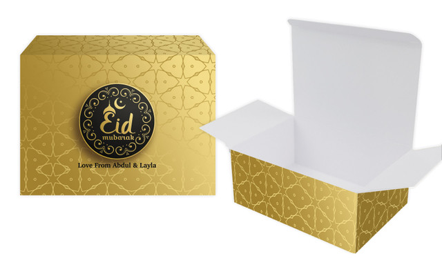 Gold Pattern Personalised Tuck Gift Box