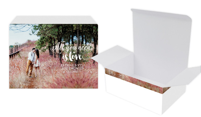 All You Need Is Love Engagement Personalised Tuck Gift Box