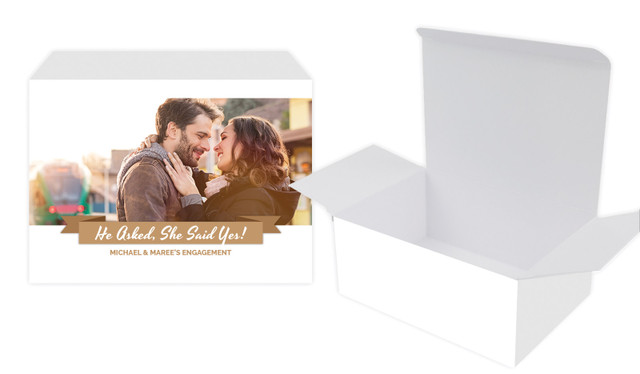Banner Photo Engagement Personalised Tuck Gift Box