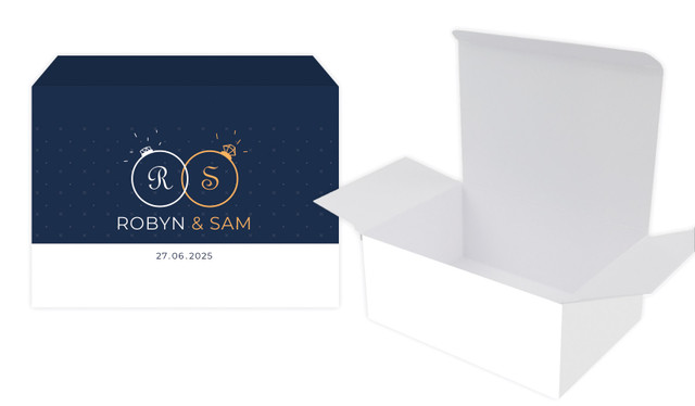 Diamond Ring Engagement Personalised Tuck Gift Box
