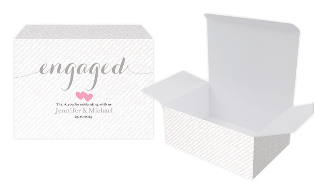 Flowing Words Canvas Engagement Personalised Tuck Gift Box