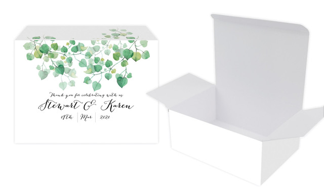 Hanging Leaves Engagement Personalised Tuck Gift Box