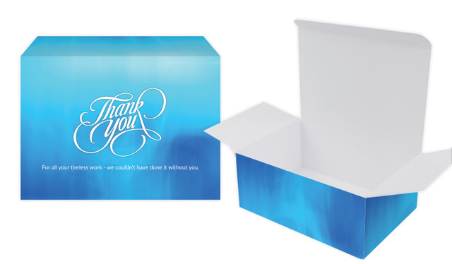 Cursive Thank You Personalised Tuck Gift Box