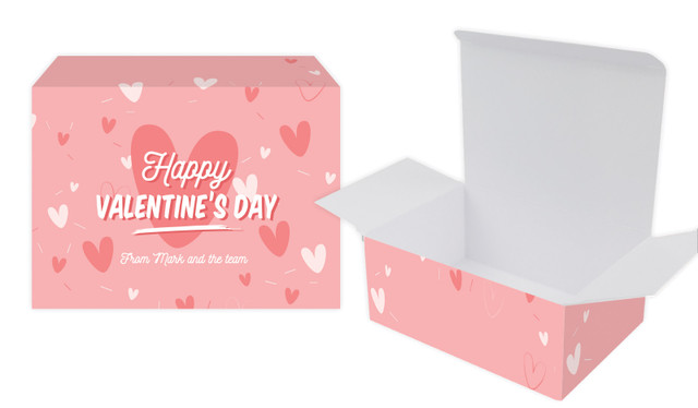 Fun Hearts Valentines Day Personalised Tuck Gift Box