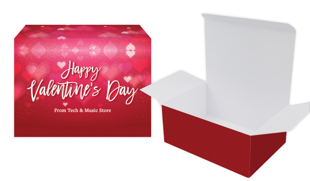 Heart Bokeh Valentines Day Personalised Tuck Gift Box
