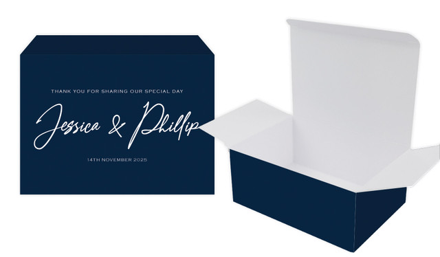 Large Names Wedding Personalised Tuck Gift Box
