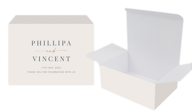 Natural Simplicity Wedding Personalised Tuck Gift Box