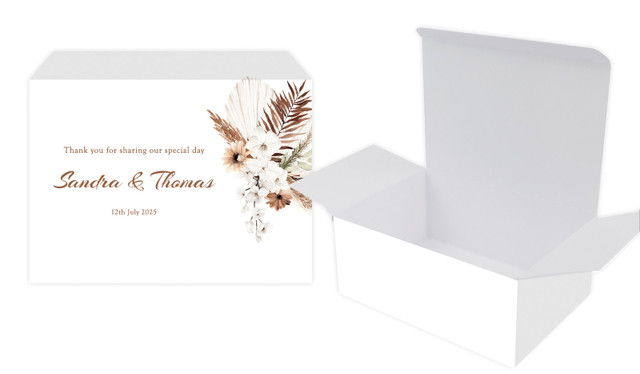 Winsome Floral Wedding Personalised Tuck Gift Box