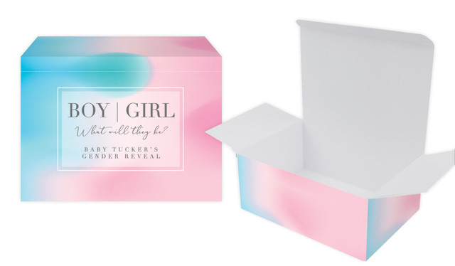 Blended Gender Reveal Personalised Tuck Gift Box