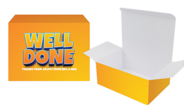 Big Orange Congratulations Personalised Tuck Gift Box