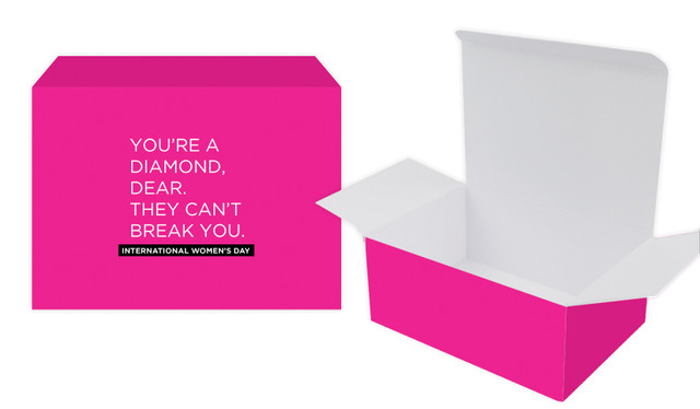 Diamond International Womens Day Personalised Tuck Gift Box