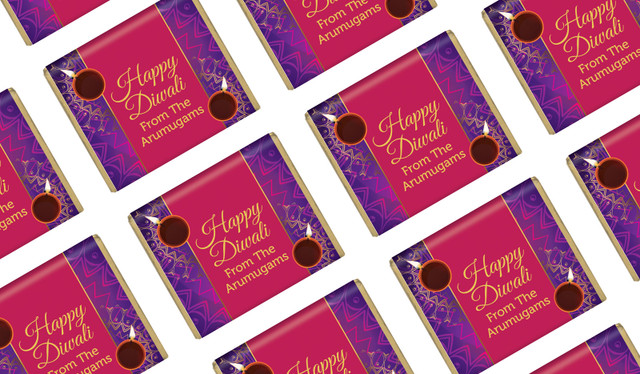 Bold Stripe Personalised Diwali Mini Chocolates
