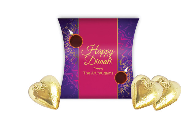 Bold Stripe Diwali Personalised Pillow Boxes