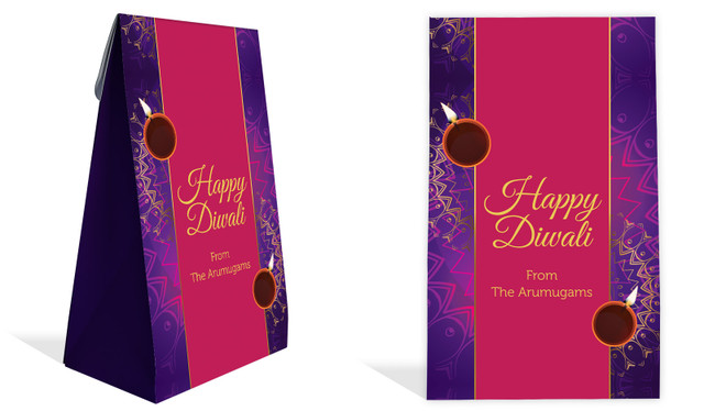 Bold Stripe Diwali Personalised Gusset Favour Bag