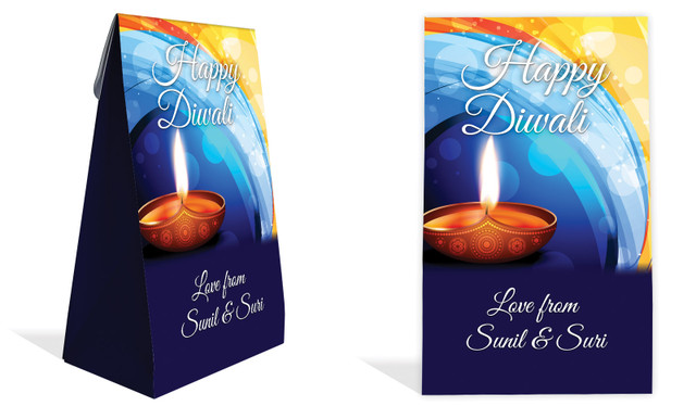 Vibrant Diwali Personalised Gusset Favour Bag