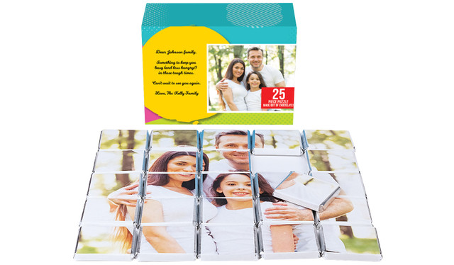 Personalised Mini Chocolate Jigsaw Puzzle (25-Piece)