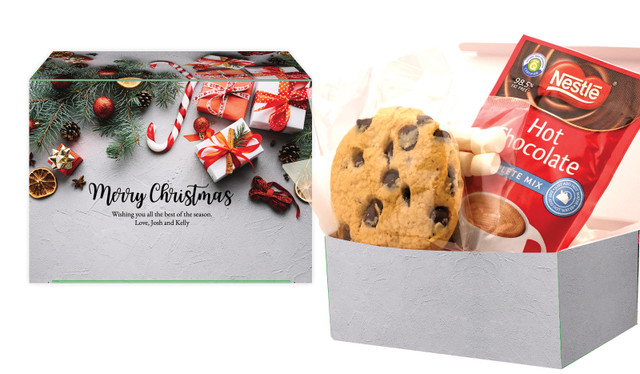 Christmas Background Hot Chocolate Kit