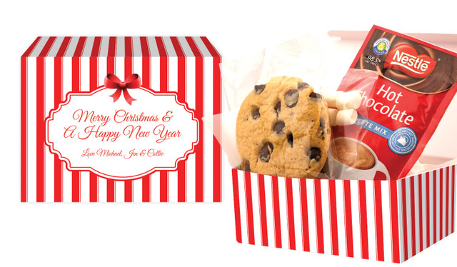 Stripes In Red Christmas Hot Chocolate Kit