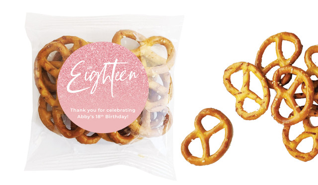 18th Birthday Personalised Bag Of Pretzels