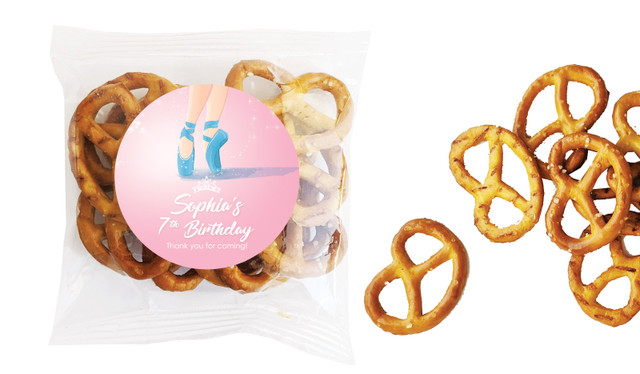 Ballet Kids Party Personalised Bag Of Pretzels