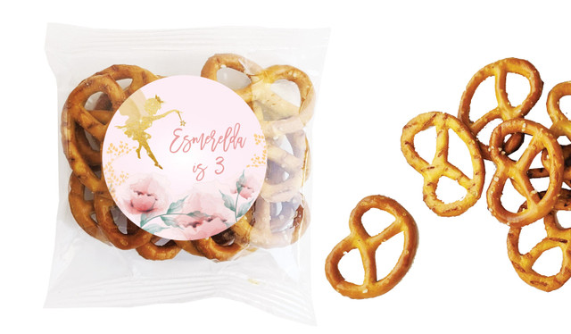 Little Fairy Kids Party Personalised Bag Of Pretzels