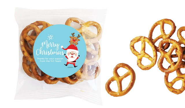 Piggyback Christmas Personalised Bag Of Pretzels