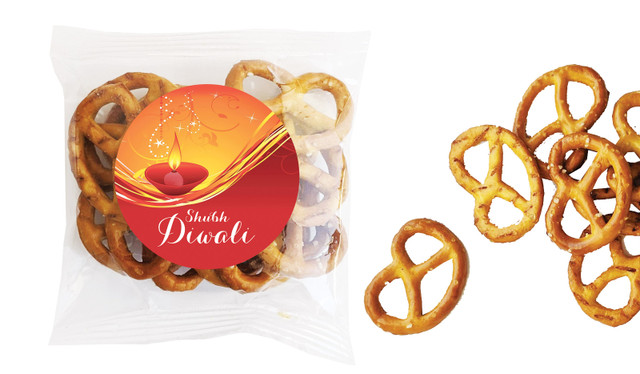 Radiant Diwali Personalised Bag Of Pretzels