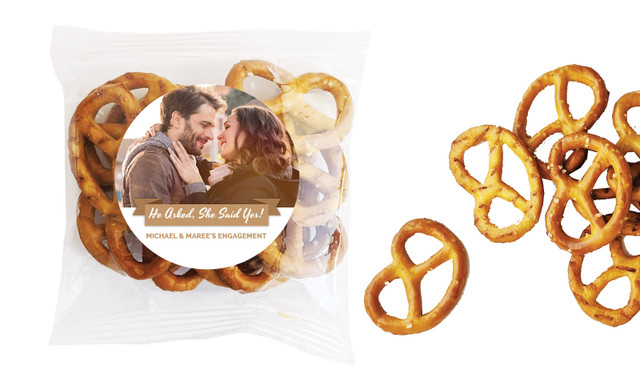 Banner Photo Engagement Personalised Bag Of Pretzels