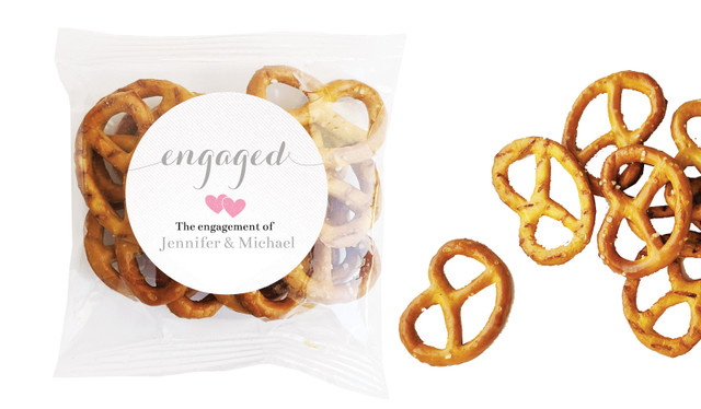 Flowing Words Canvas Engagement Personalised Bag Of Pretzels