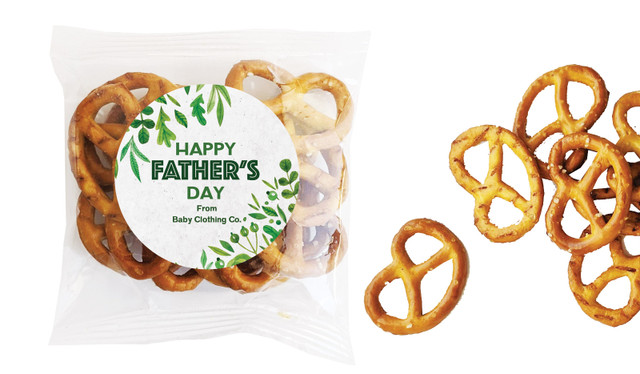 Garden Greenery Fathers Day Personalised Bag Of Pretzels