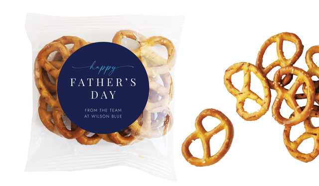 Navy Fathers Day Personalised Bag Of Pretzels