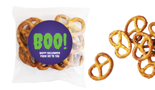 Boo Halloween Personalised Bag Of Pretzels