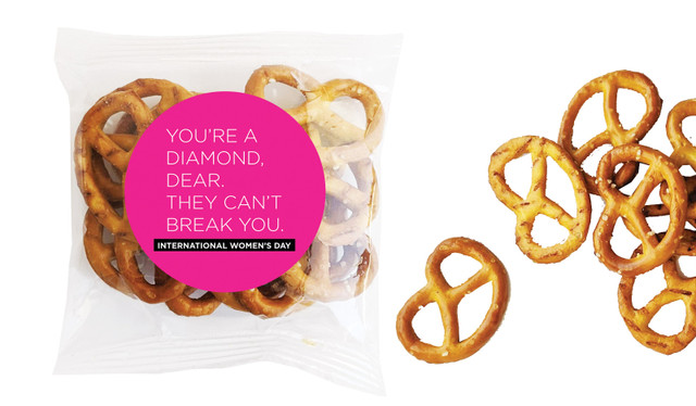 Diamond International Womens Day Personalised Bag Of Pretzels