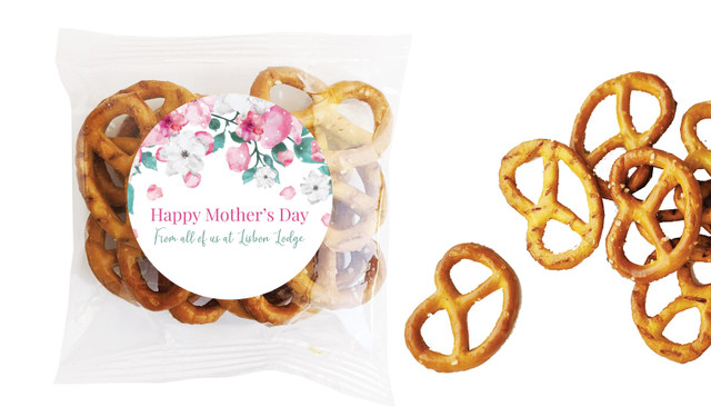 Falling Petals Mothers Day Personalised Bag Of Pretzels