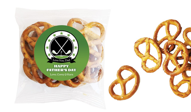 Golf Emblem Personalised Bag Of Pretzels