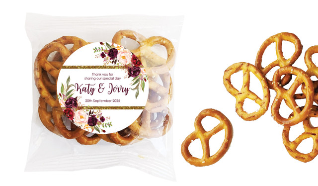 Masala Corners Wedding Personalised Bag Of Pretzels