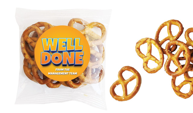 Big Orange Congratulations Personalised Bag Of Pretzels