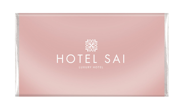 Blush Background Hospitality Branded Chocolate Bar