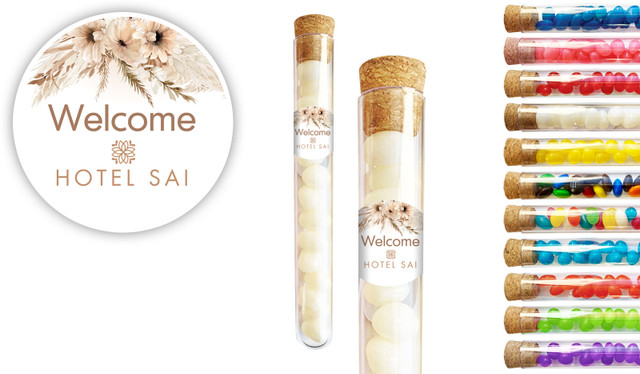 Boho Hospitality Branded Test Tubes
