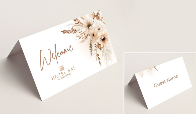 Boho Hospitality Branded Place Cards