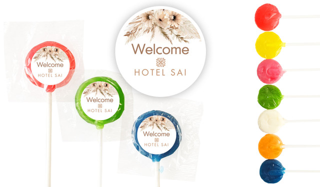 Boho Hospitality Branded 2.5cm Mini Lollipops