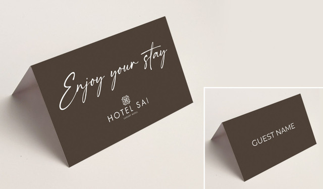 Chocolat Hospitality Branded Place Cards