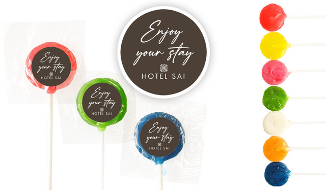 Chocolat Hospitality Branded 2.5cm Mini Lollipops