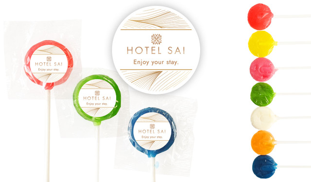 Flowing Lines Hospitality Branded 2.5cm Mini Lollipops