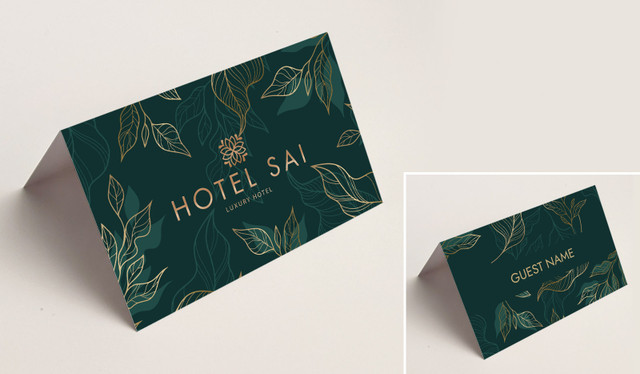 Golden Garden Hospitality Branded Place Cards