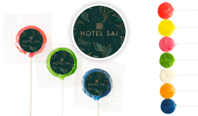 Golden Garden Hospitality Branded 2.5cm Mini Lollipops