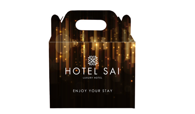 Hanging Glass Hospitality Branded Gable Favour Box